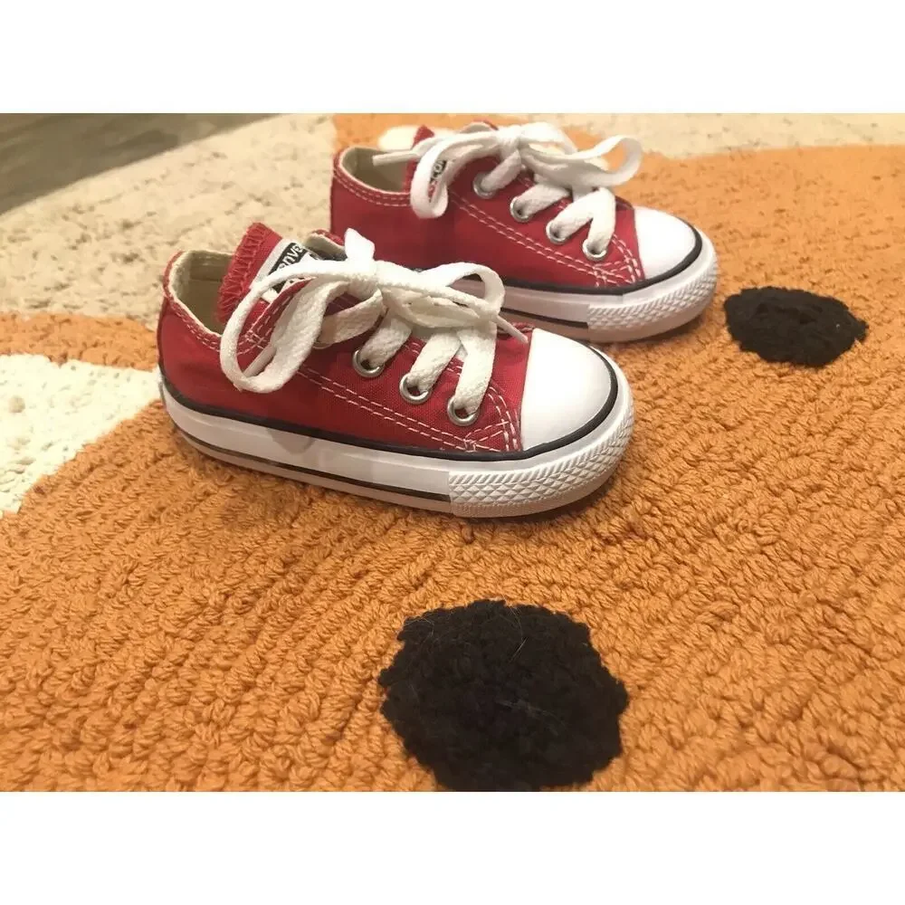 Converse Kids Red Low Top Sneakers